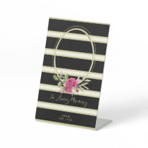 Floral Garland Memorial Pet Cat Dog Golden & Black