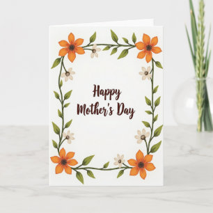 Floral Garland Message Card