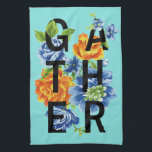Floral Gather Quote 2 Tea Towel<br><div class="desc">Floral Quote II by Melissa Wang. Features the word "Gather" adorned with various flowers. | 140957D</div>