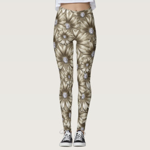 Floral Gemstone Leggings