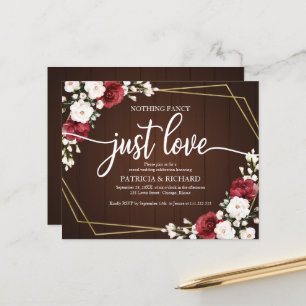 Floral Geometric Budget Wedding Invitations