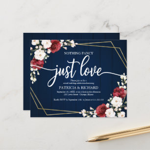 Floral Geometric Budget Wedding Invitations