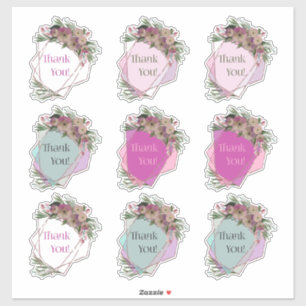 Floral Geometric Thank You! Frames