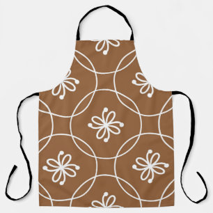 Floral geometric: vintage art pattern. apron