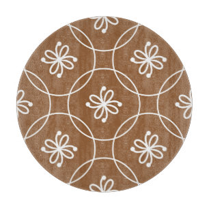 Floral geometric: vintage art pattern. cutting board