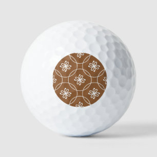 Floral geometric: vintage art pattern. golf balls