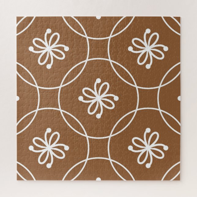 Floral geometric: vintage art pattern. jigsaw puzzle (Vertical)