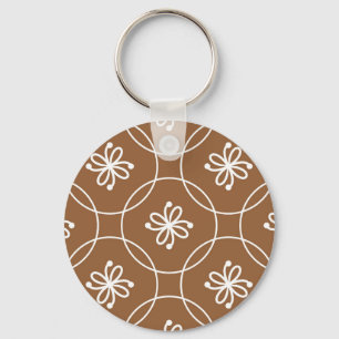 Floral geometric: vintage art pattern. key ring