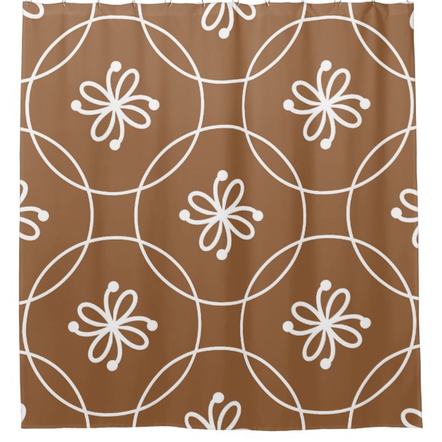 Floral geometric: vintage art pattern. shower curtain (Front)