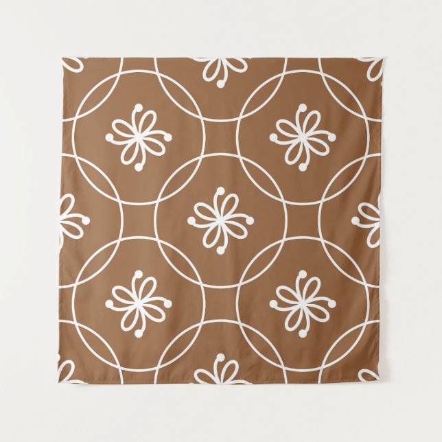 Floral geometric: vintage art pattern. tapestry (Front)