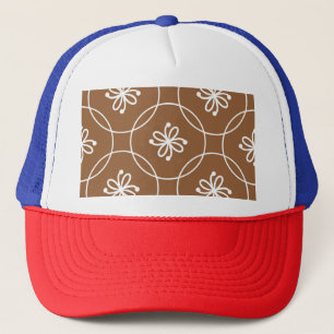 Floral geometric: vintage art pattern. trucker hat