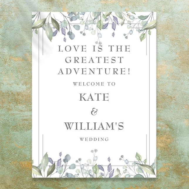 Floral Geometric Wedding Welcome Sign (Floral Geometric Wedding Welcome Sign)