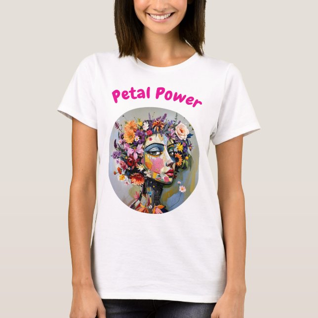 "Floral Geometry" – A Botanical Portrait T-Shirt (Front)