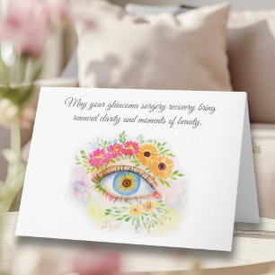 Floral Get Well Glaucoma Surgery with Peonies  Card