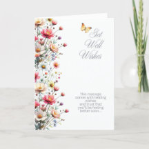 Floral Get Well Greeting Card