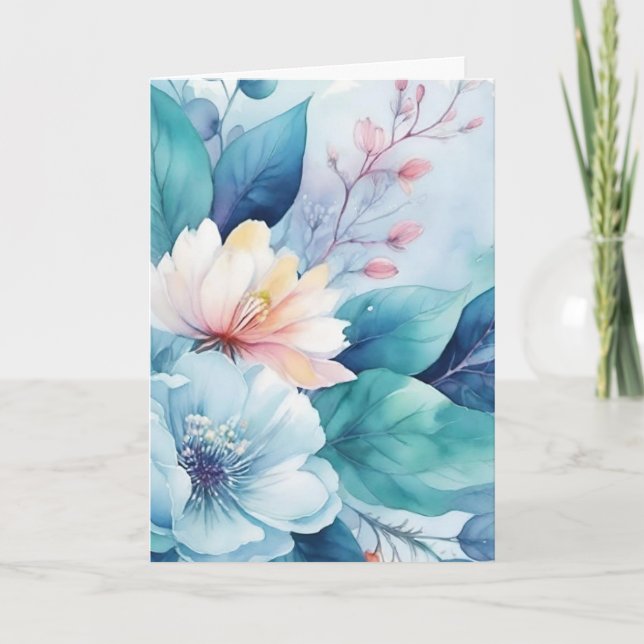 Floral Get Well Soon Card (Front)