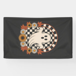Floral Ghost Fall Boho Halloween Banner