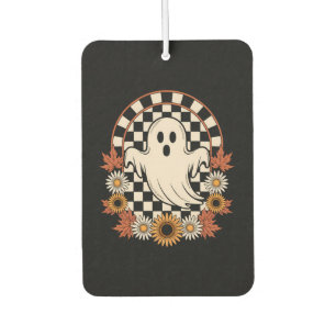 Floral Ghost Fall Boho Halloween Car Air Freshener