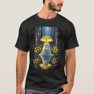 Floral Ghost Halloween Costume Spooky Season Women T-Shirt