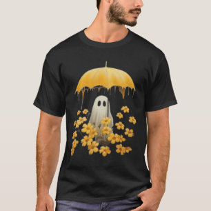 Floral Ghost Halloween Ghost In The Forest Gothic T-Shirt
