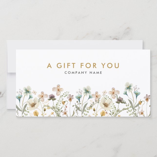 Floral Gift Certificate (Front)