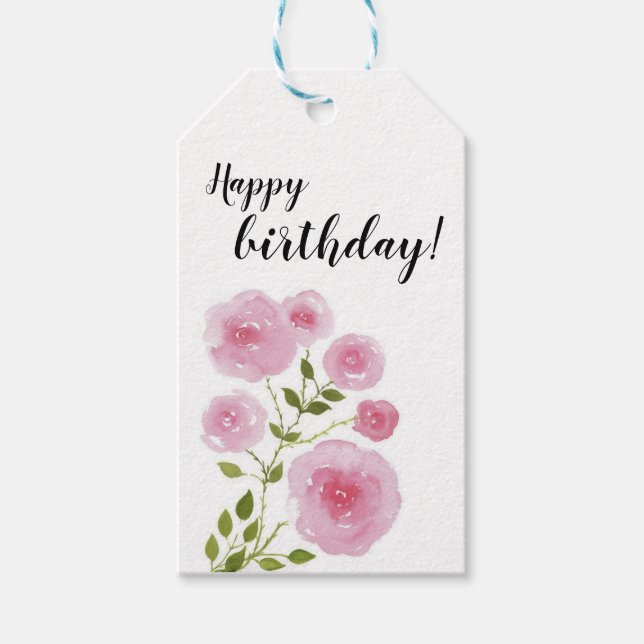 Floral gift tag (Front)