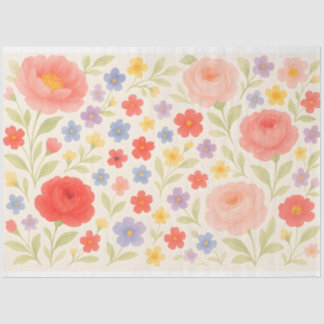 Floral Gift Tissue Paper – Watercolor Style