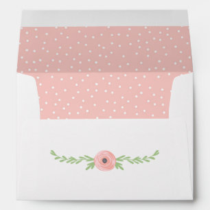 Floral Giraffe Baby Pink Shower / Party Invitation Envelope
