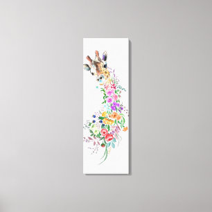 Floral Giraffe Canvas Print