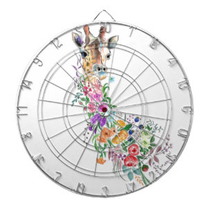 Floral Giraffe Dart Board