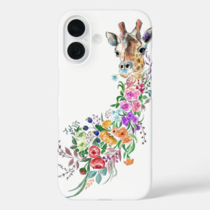 Floral Giraffe iPhone Case