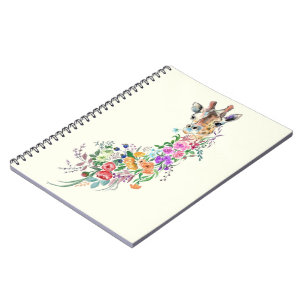Floral Giraffe Notebook