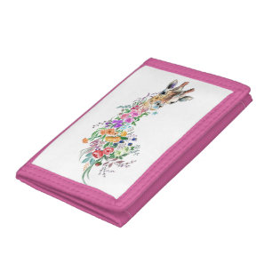 Floral Giraffe Wallet