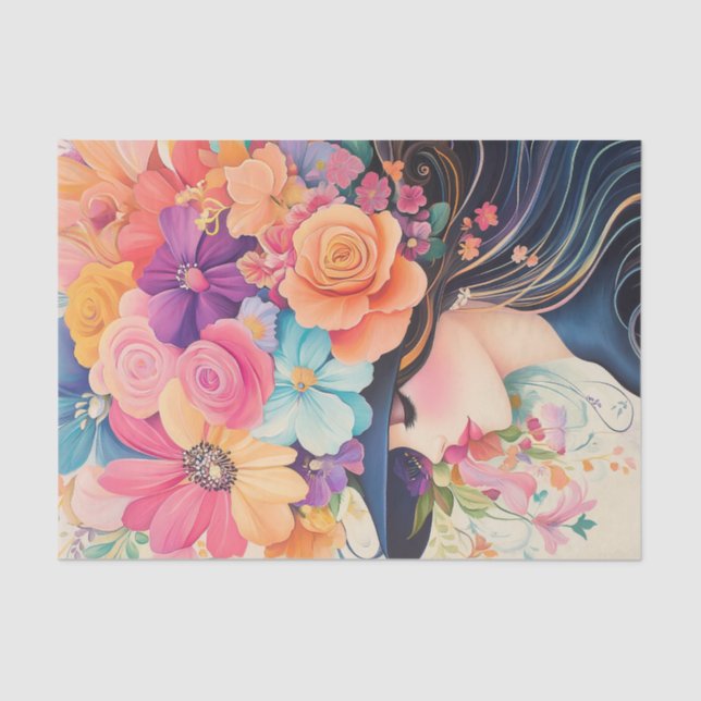 Floral Girl Tissue Paper (Front)