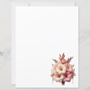 Floral Gladiolus Paper Sheet