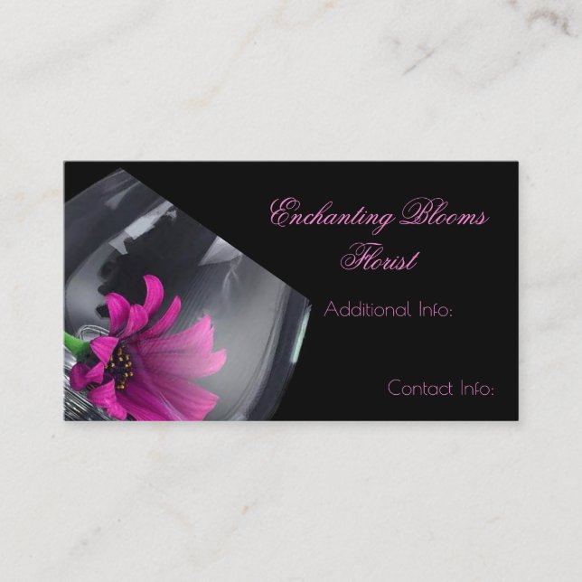 Floral Glass Business Card 3 (Front)