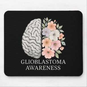 Floral Glioblastoma Awareness Month Brain Cancer G Mouse Mat