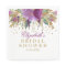 Floral Glitter Amethyst Bridal Shower Napkins