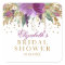 Floral Glitter Amethyst Bridal Shower Sticker