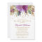 Floral Glitter Sparkling Amethyst Bridal Shower