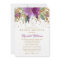 Floral Glitter Sparkling Amethyst Bridal Shower
