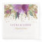 Floral Glitter Sparkling Amethyst Wedding Napkin