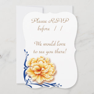 Floral Glow Wedding Set RSVP Card