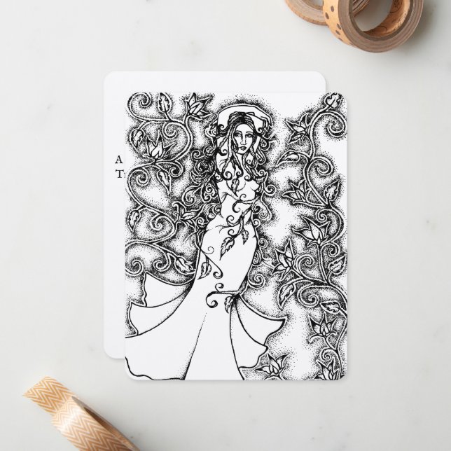 Floral Goddess Card (Front/Back In Situ)