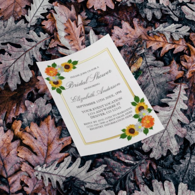 Floral Gold Frame Bridal Shower (Creator Uploaded)
