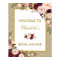 Floral Gold Glitter Bridal Shower Welcome Sign