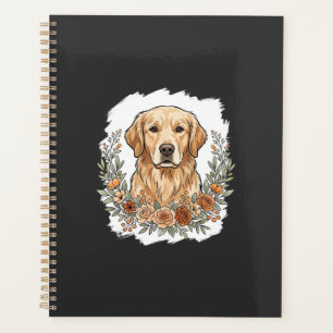 Floral Golden Retriever Sublimation Planner