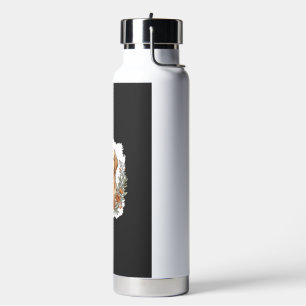 Floral Golden Retriever Sublimation Water Bottle
