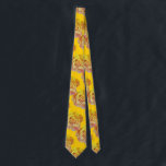 Floral Golden Yellow Orange Rose Art Gift Favor Tie<br><div class="desc">Designed with cool golden yellow artistic floral patterns that makes a great gift or party favor for birthdays,  weddings,  wedding anniversary or any events or celebrations!</div>