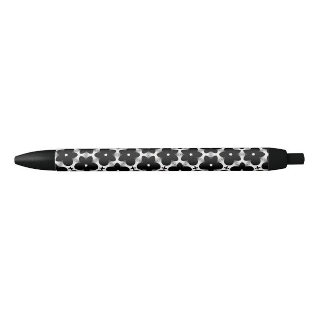 Floral Goth Garden Black Ink Pen (Front)